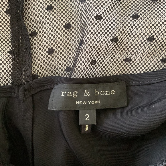 Rag & Bone Mesh Dot Cocktail Dress 2 - Picture 2 of 3